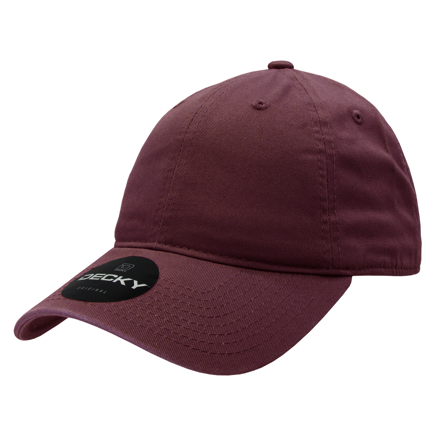 Decky 205 - Classic Low Profile, Relaxed Cotton Dad Hat: Khaki/Black