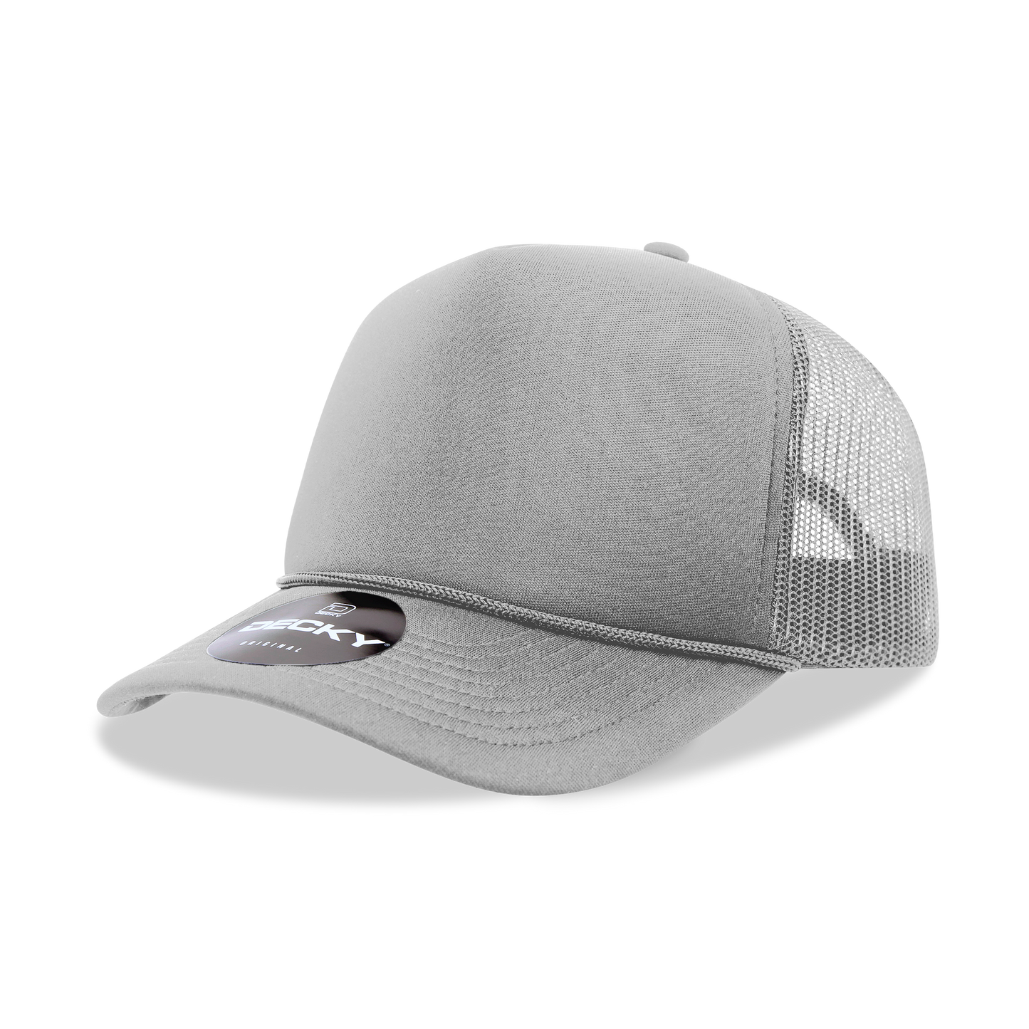 Decky 6025 - Mid Profile, 5 Panel Foam Trucker Hat - 6025: Black