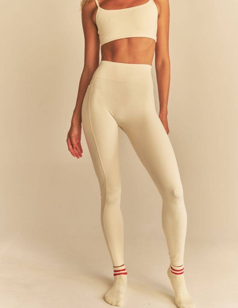 Luxe Compression Leggings: Mauve / L