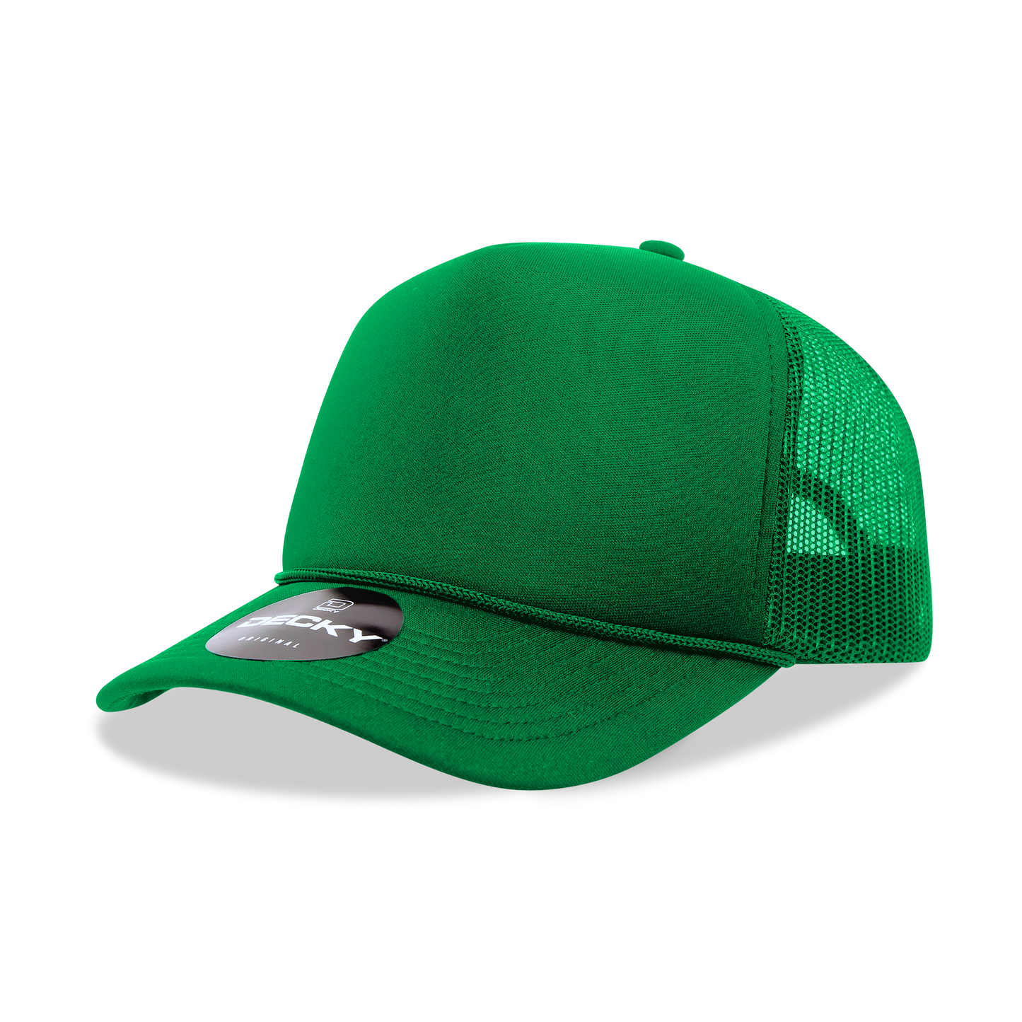Decky 6025 - Mid Profile, 5 Panel Foam Trucker Hat - 6025: Black