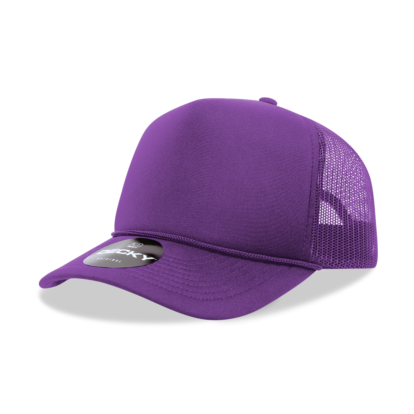 Decky 6025 - Mid Profile, 5 Panel Foam Trucker Hat - 6025: Black