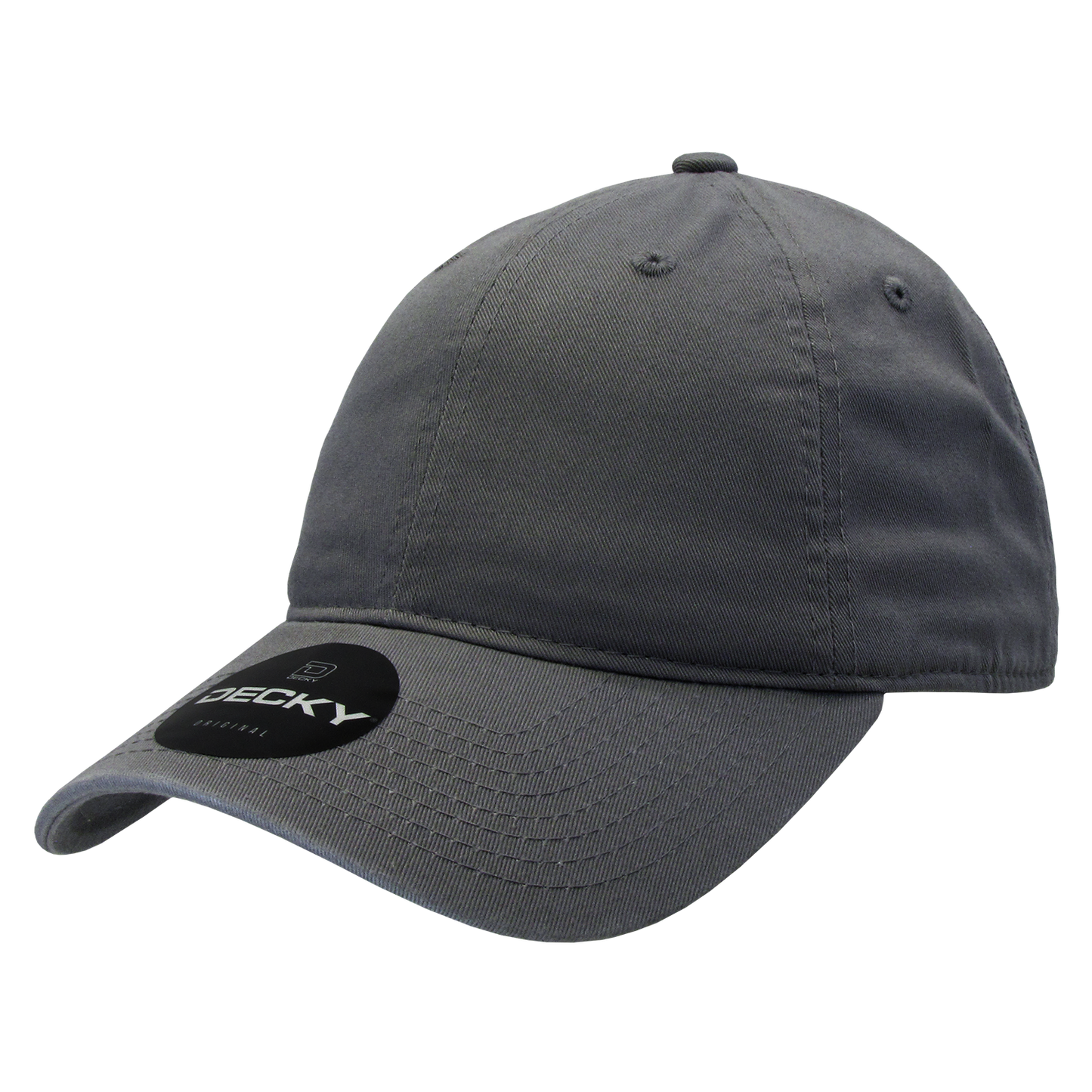 Decky 205 - Classic Low Profile, Relaxed Cotton Dad Hat: Khaki/Black