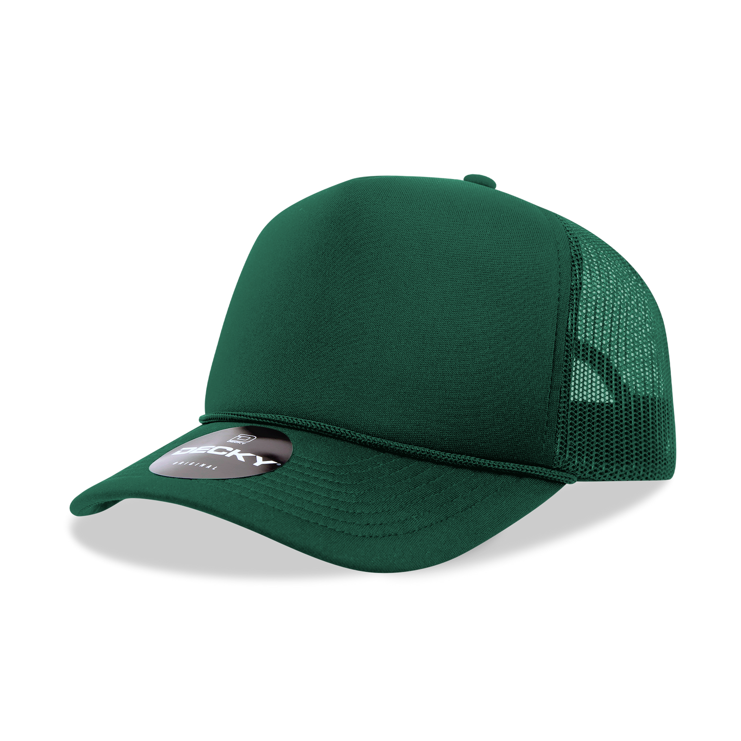 Decky 6025 - Mid Profile, 5 Panel Foam Trucker Hat - 6025: Black