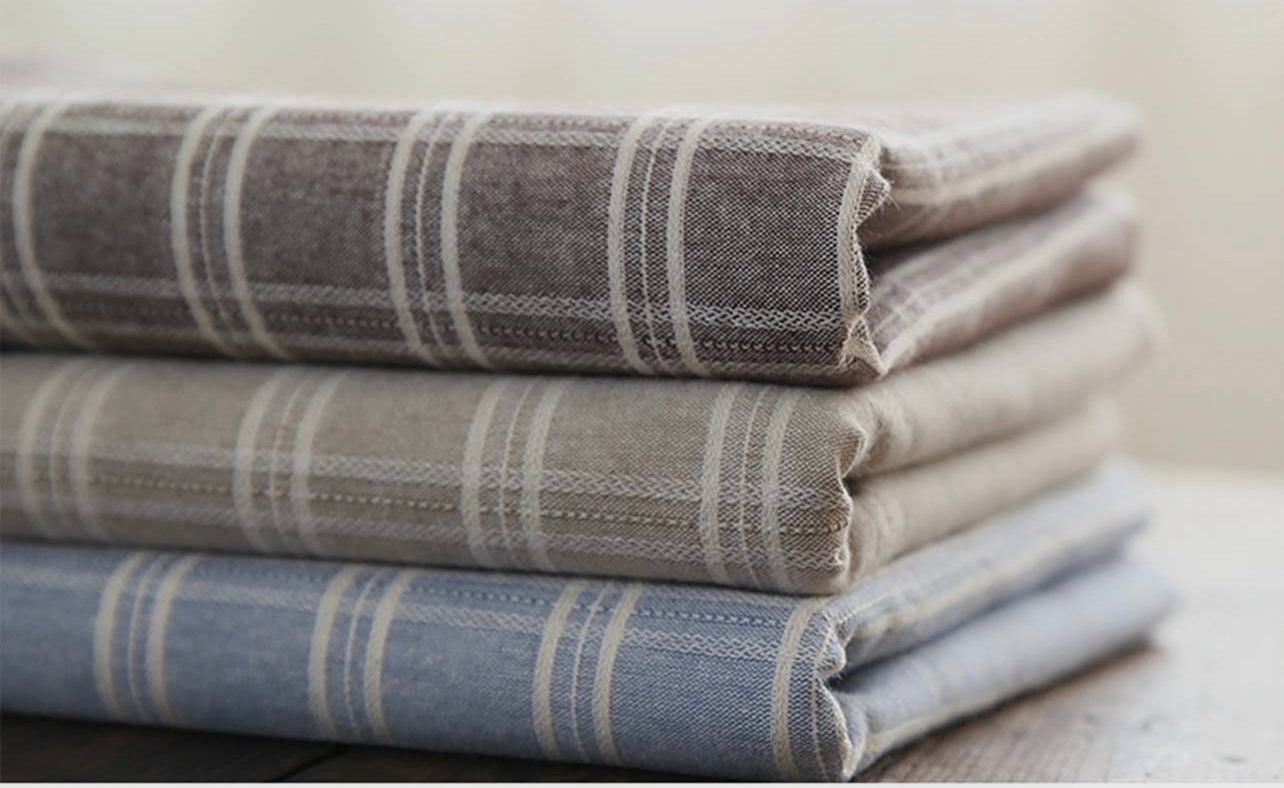 Table Cloth - Plaid Cotton-Linen 55"X70"