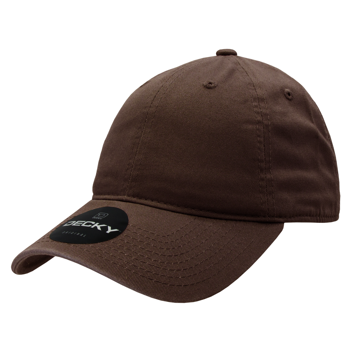 Decky 205 - Classic Low Profile, Relaxed Cotton Dad Hat: Khaki/Black