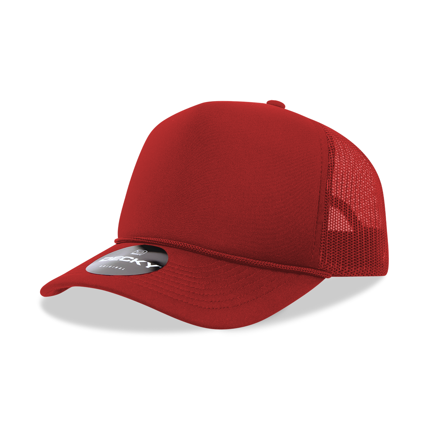 Decky 6025 - Mid Profile, 5 Panel Foam Trucker Hat - 6025: Black