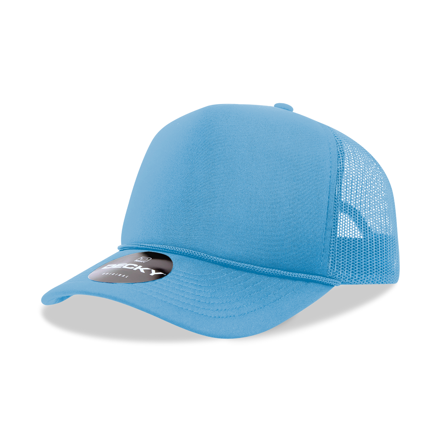 Decky 6025 - Mid Profile, 5 Panel Foam Trucker Hat - 6025: Black