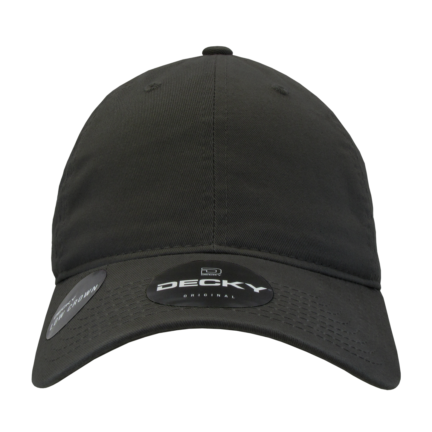 Decky 205 - Classic Low Profile, Relaxed Cotton Dad Hat: Khaki/Black