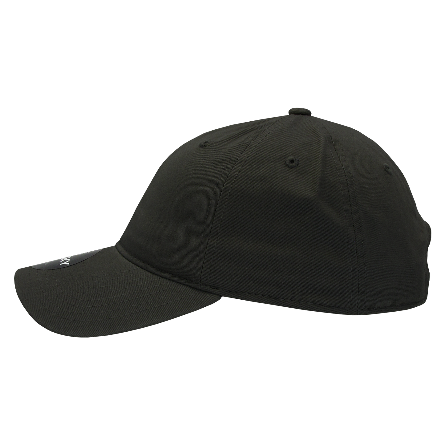 Decky 205 - Classic Low Profile, Relaxed Cotton Dad Hat: Khaki/Black