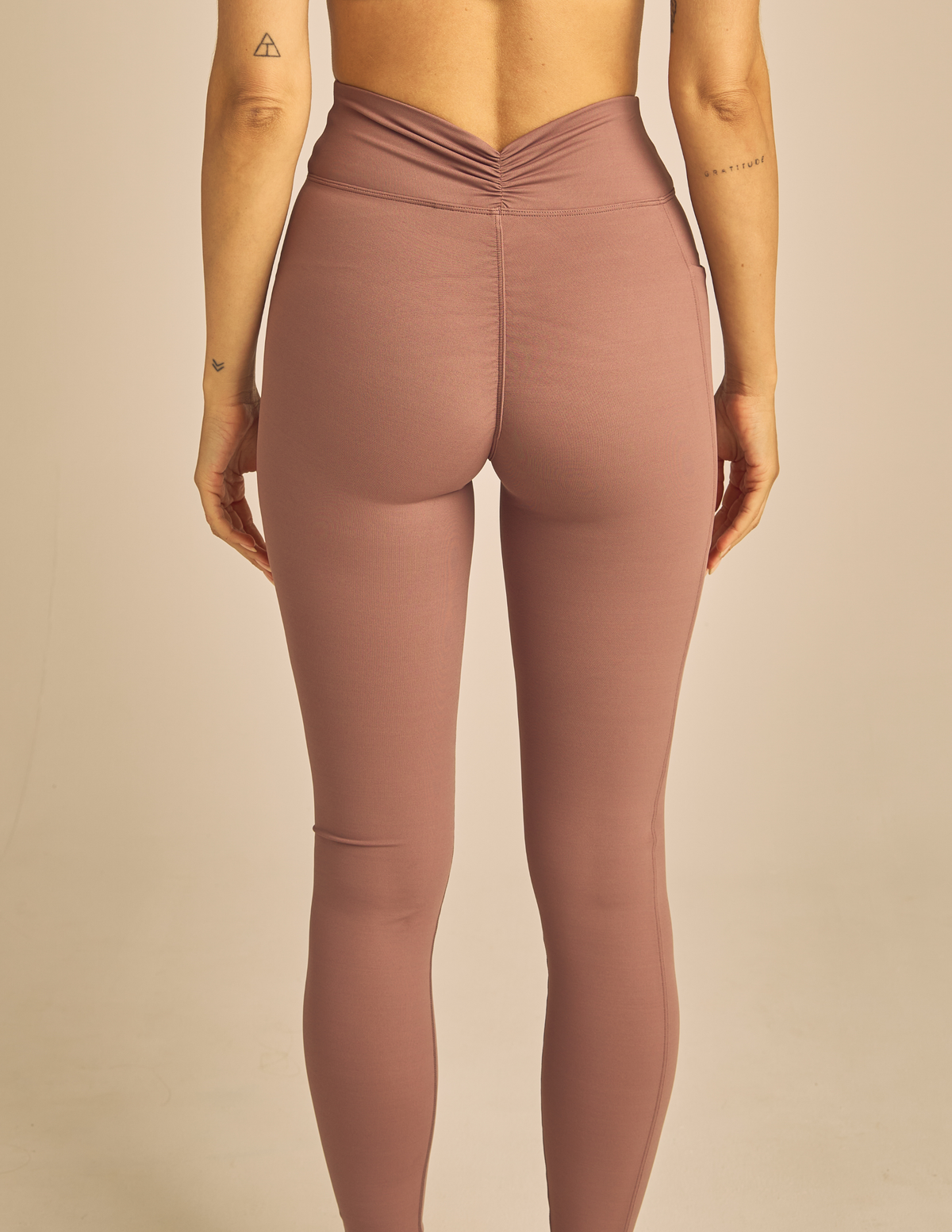 Luxe Compression Leggings: Mauve / L