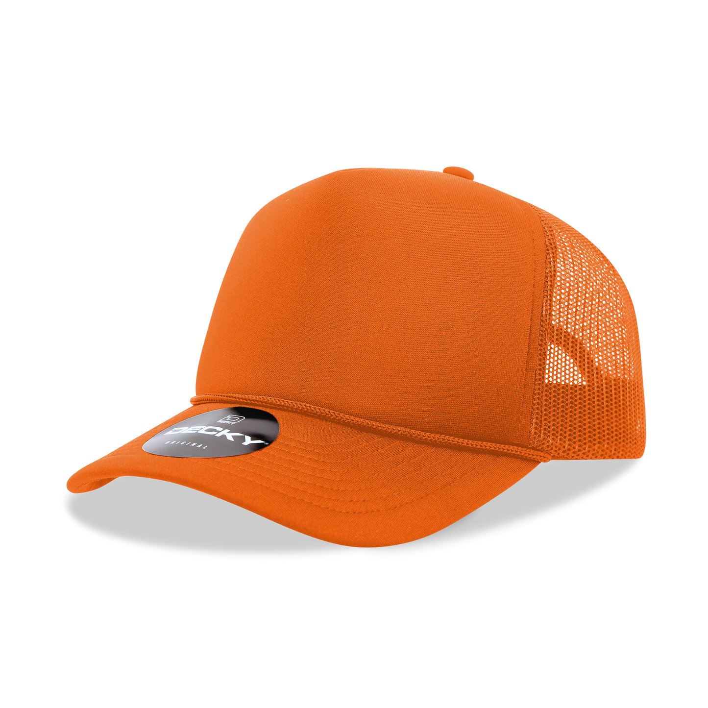 Decky 6025 - Mid Profile, 5 Panel Foam Trucker Hat - 6025: Black