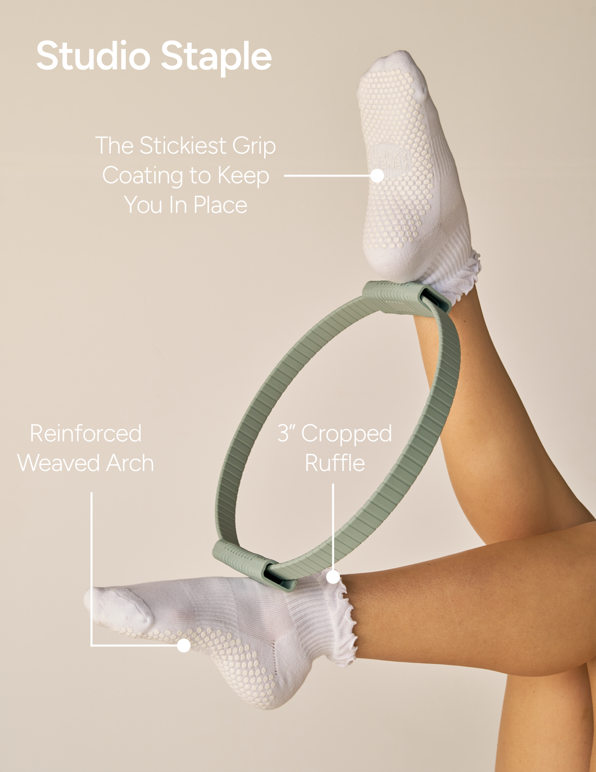 The Ruffle Grip Sock: Baby Blue