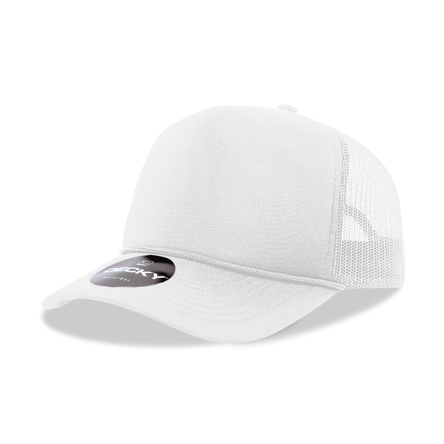 Decky 6025 - Mid Profile, 5 Panel Foam Trucker Hat - 6025: Black