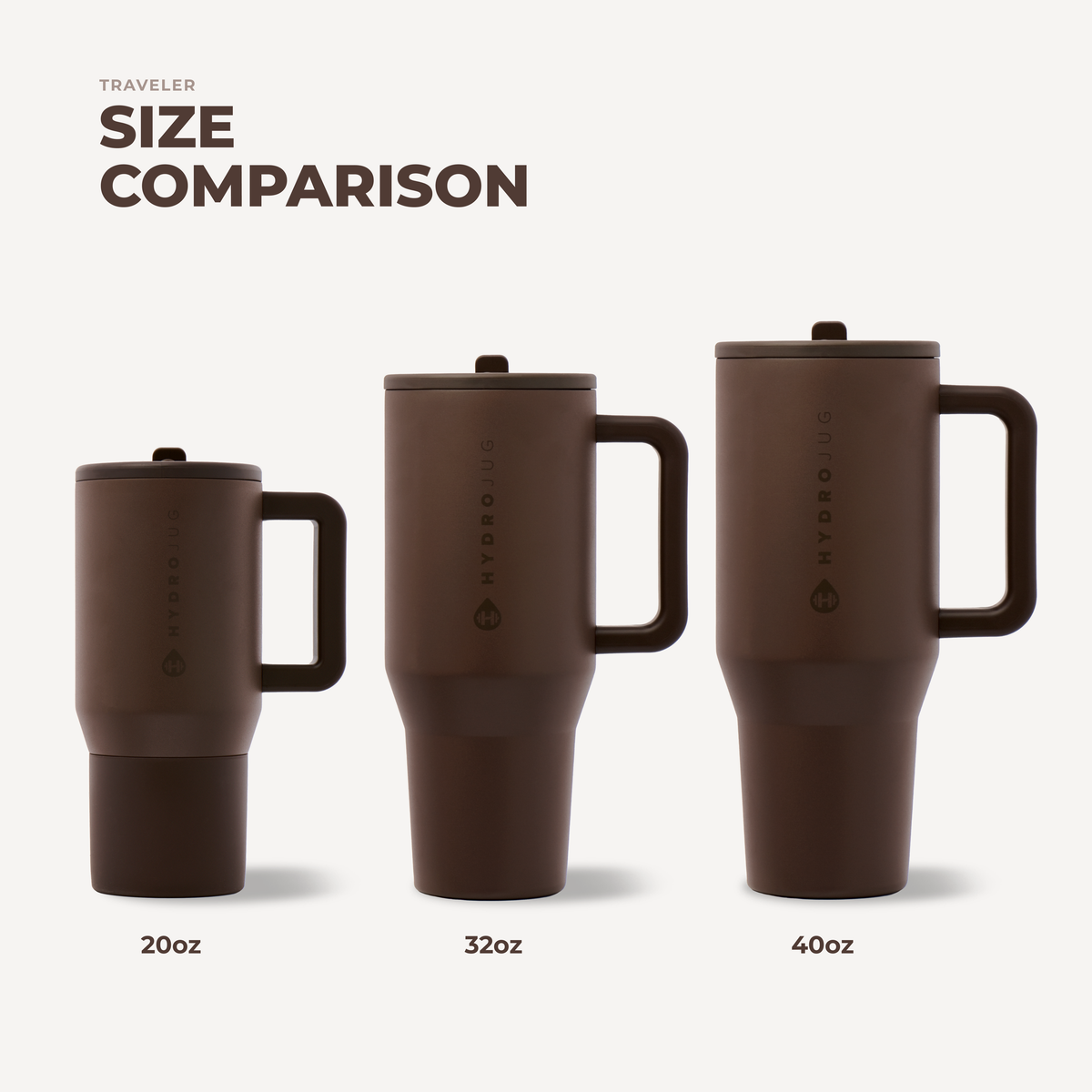 Chestnut HydroJug 40 oz Traveler Tumbler