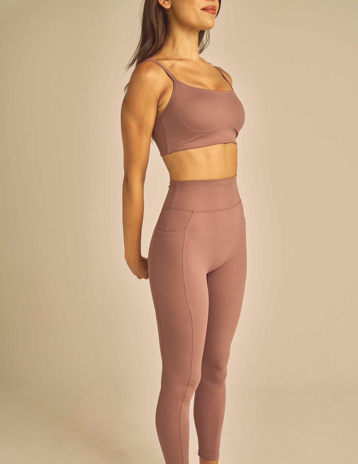 Luxe Compression Leggings: Mauve / L