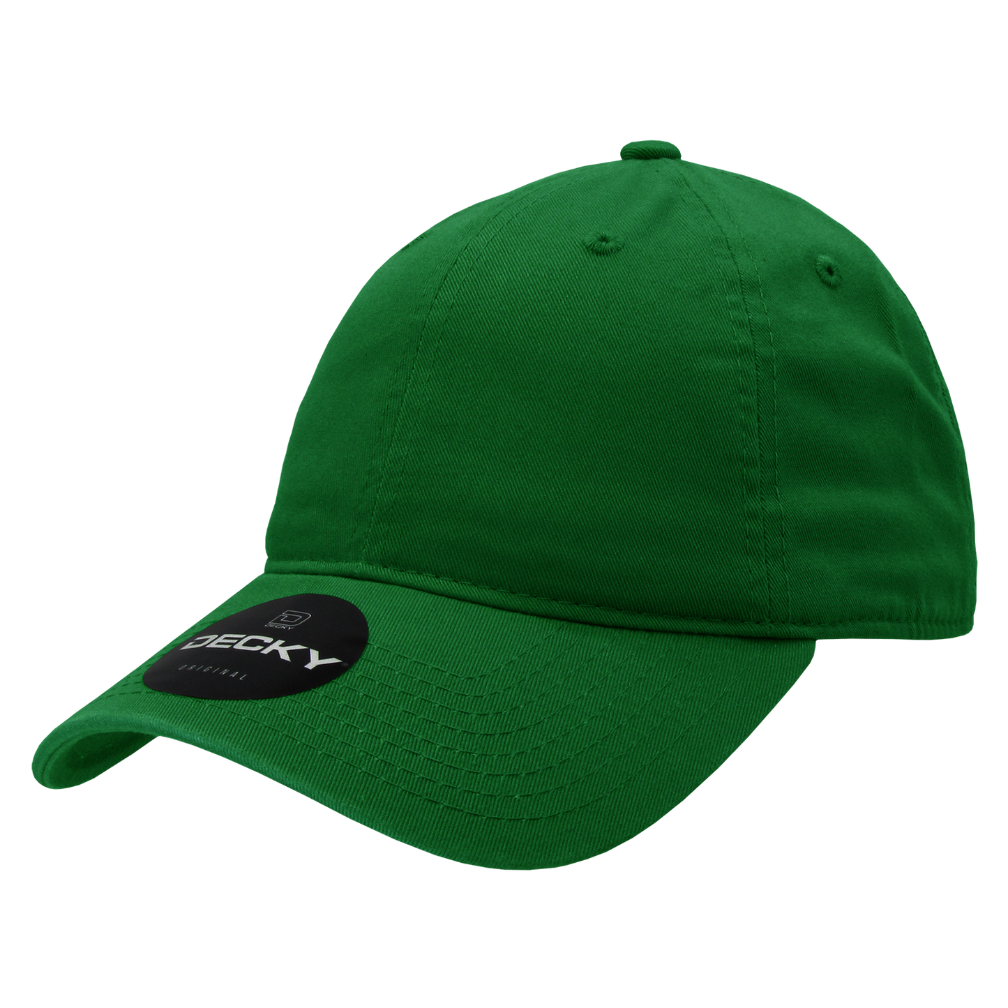 Decky 205 - Classic Low Profile, Relaxed Cotton Dad Hat: Khaki/Black