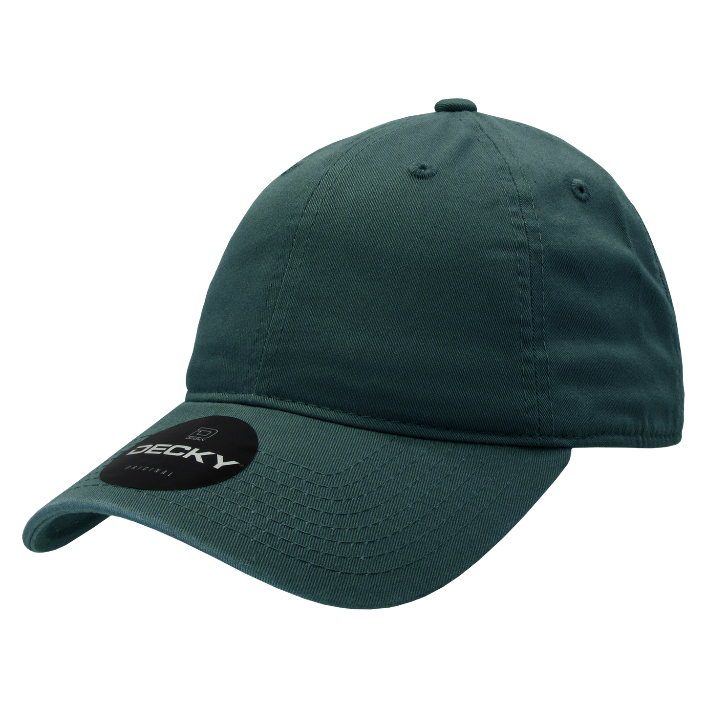 Decky 205 - Classic Low Profile, Relaxed Cotton Dad Hat: Khaki/Black