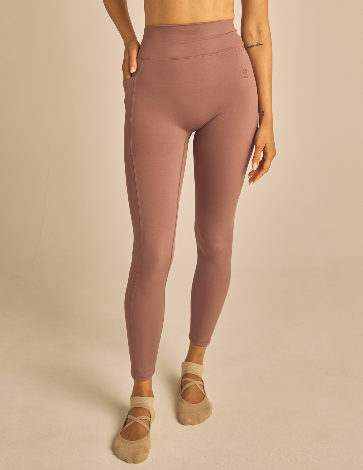 Luxe Compression Leggings: Mauve / L