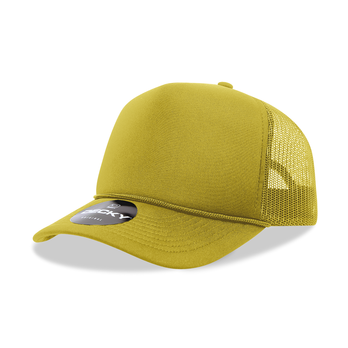 Decky 6025 - Mid Profile, 5 Panel Foam Trucker Hat - 6025: Black