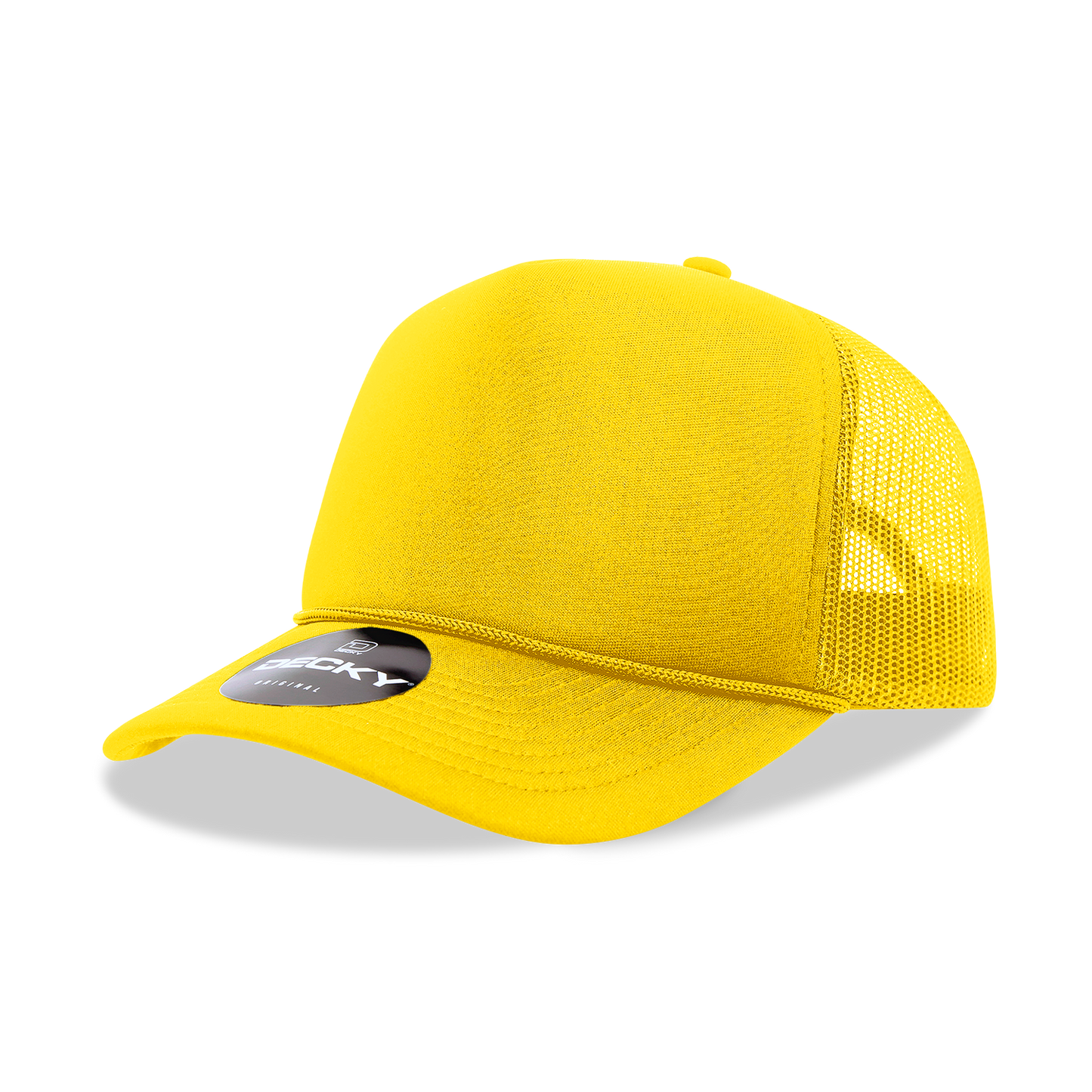 Decky 6025 - Mid Profile, 5 Panel Foam Trucker Hat - 6025: Black