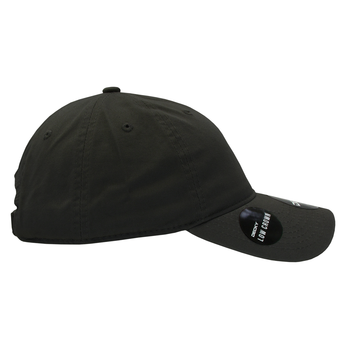 Decky 205 - Classic Low Profile, Relaxed Cotton Dad Hat: Khaki/Black