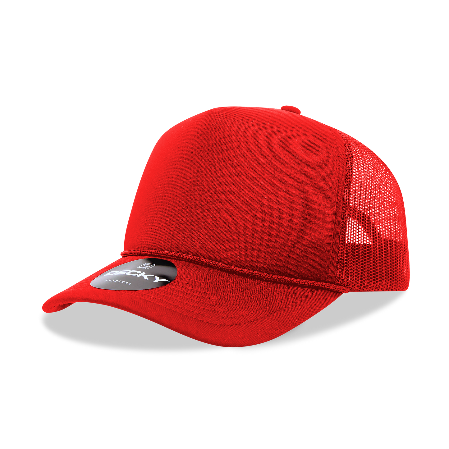 Decky 6025 - Mid Profile, 5 Panel Foam Trucker Hat - 6025: Black