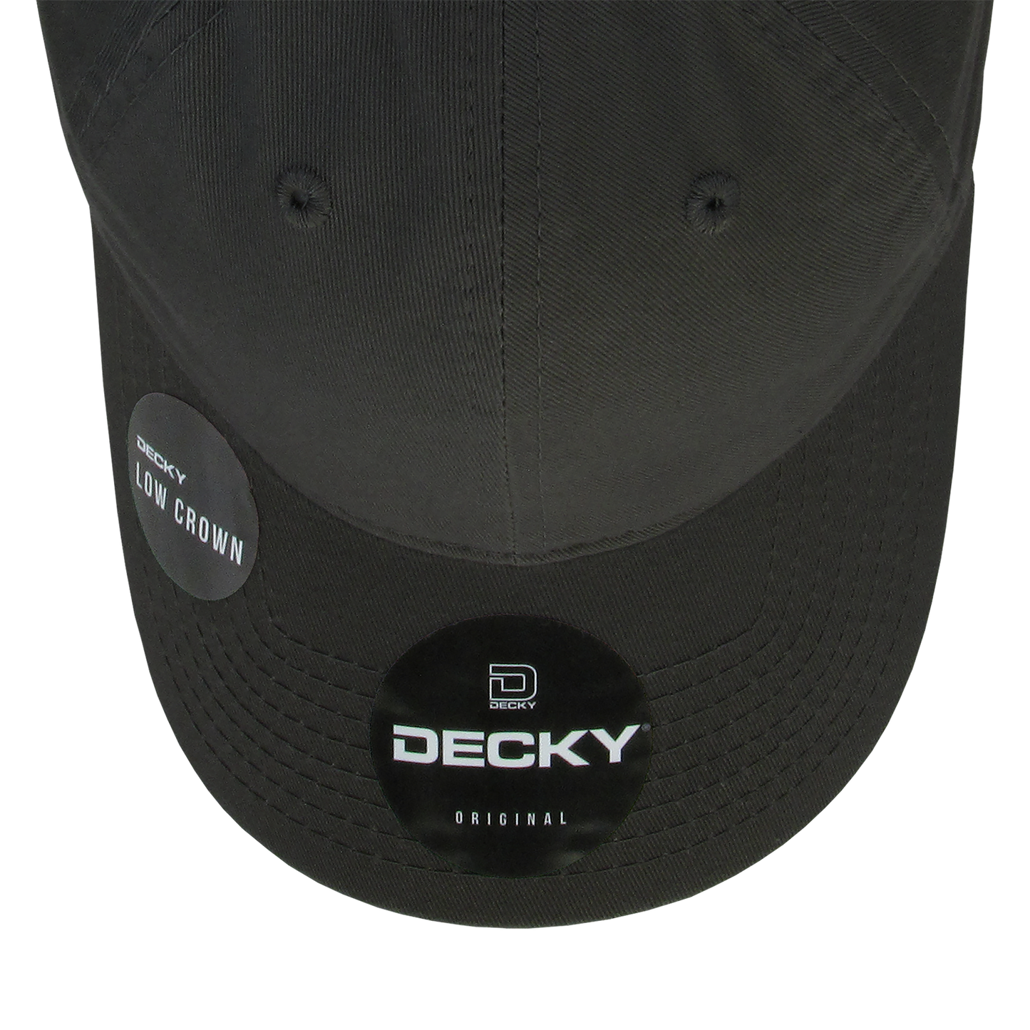 Decky 205 - Classic Low Profile, Relaxed Cotton Dad Hat: Khaki/Black