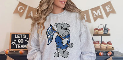 Vintage Bulldog Sweatshirt Royal Blue