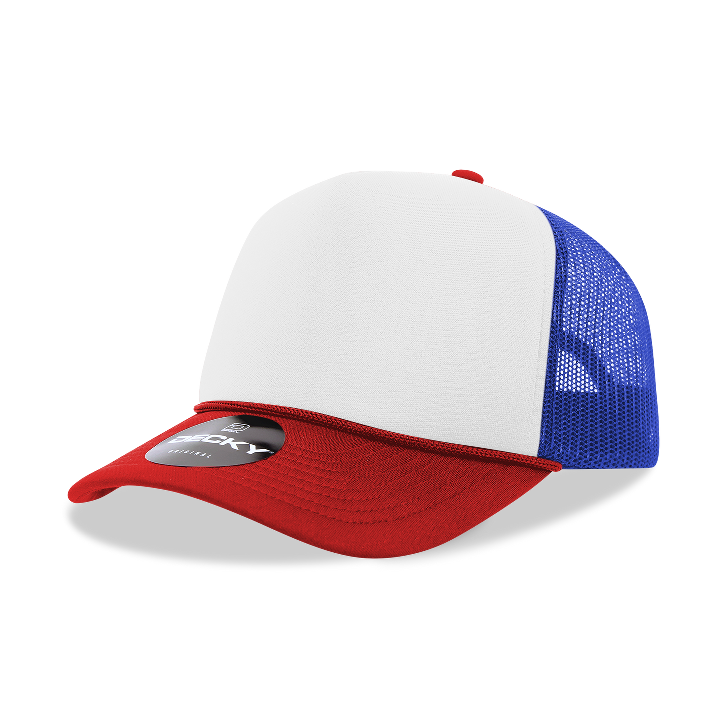 Decky 6025 - Mid Profile, 5 Panel Foam Trucker Hat - 6025: Black