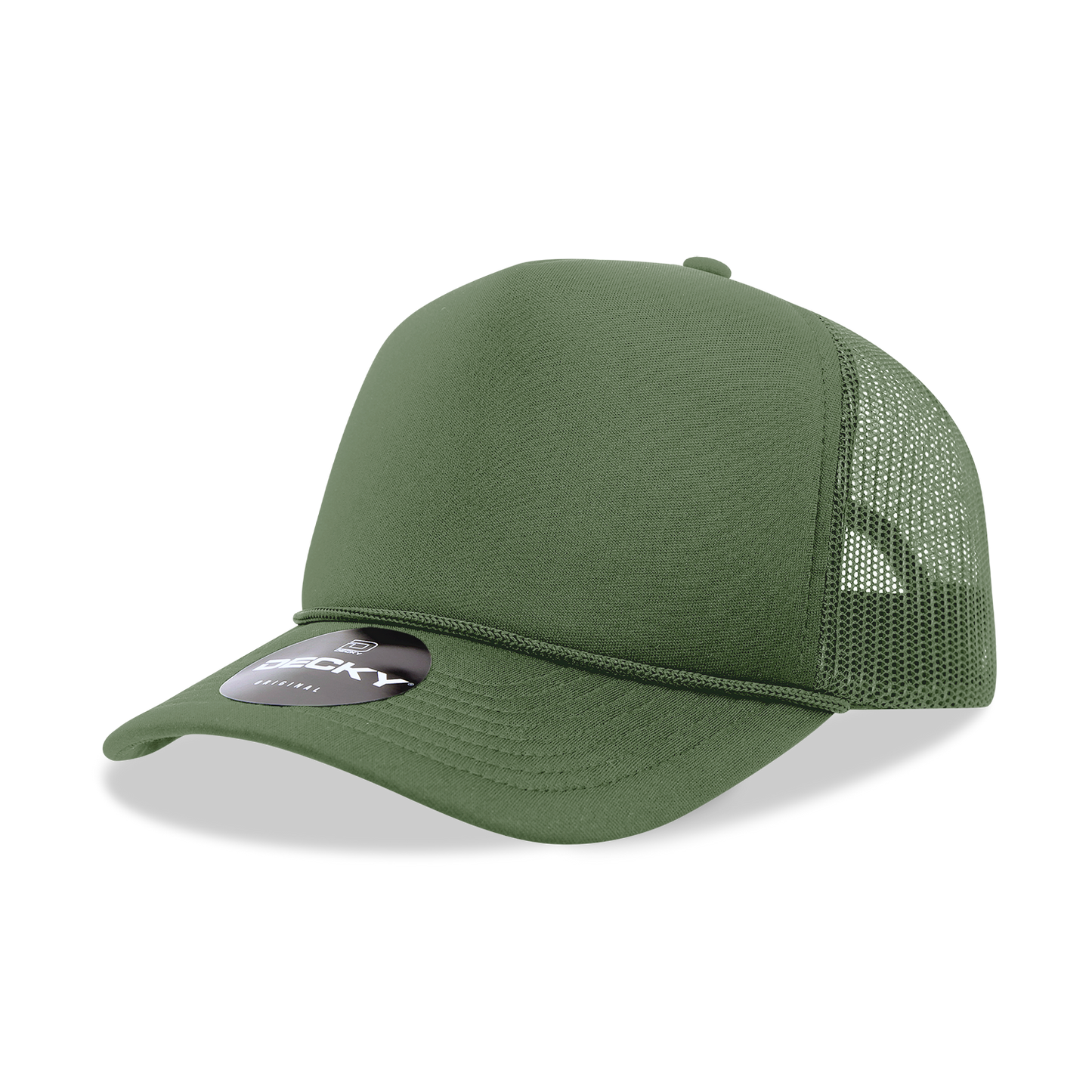 Decky 6025 - Mid Profile, 5 Panel Foam Trucker Hat - 6025: Black