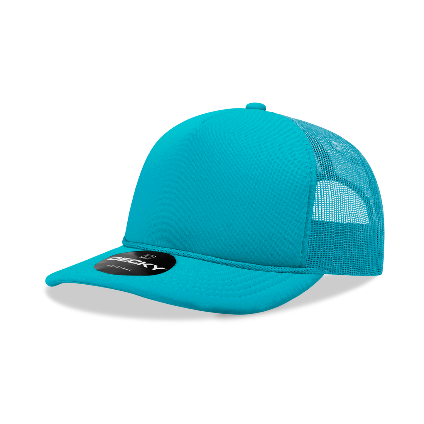 Decky 6025 - Mid Profile, 5 Panel Foam Trucker Hat - 6025: Black