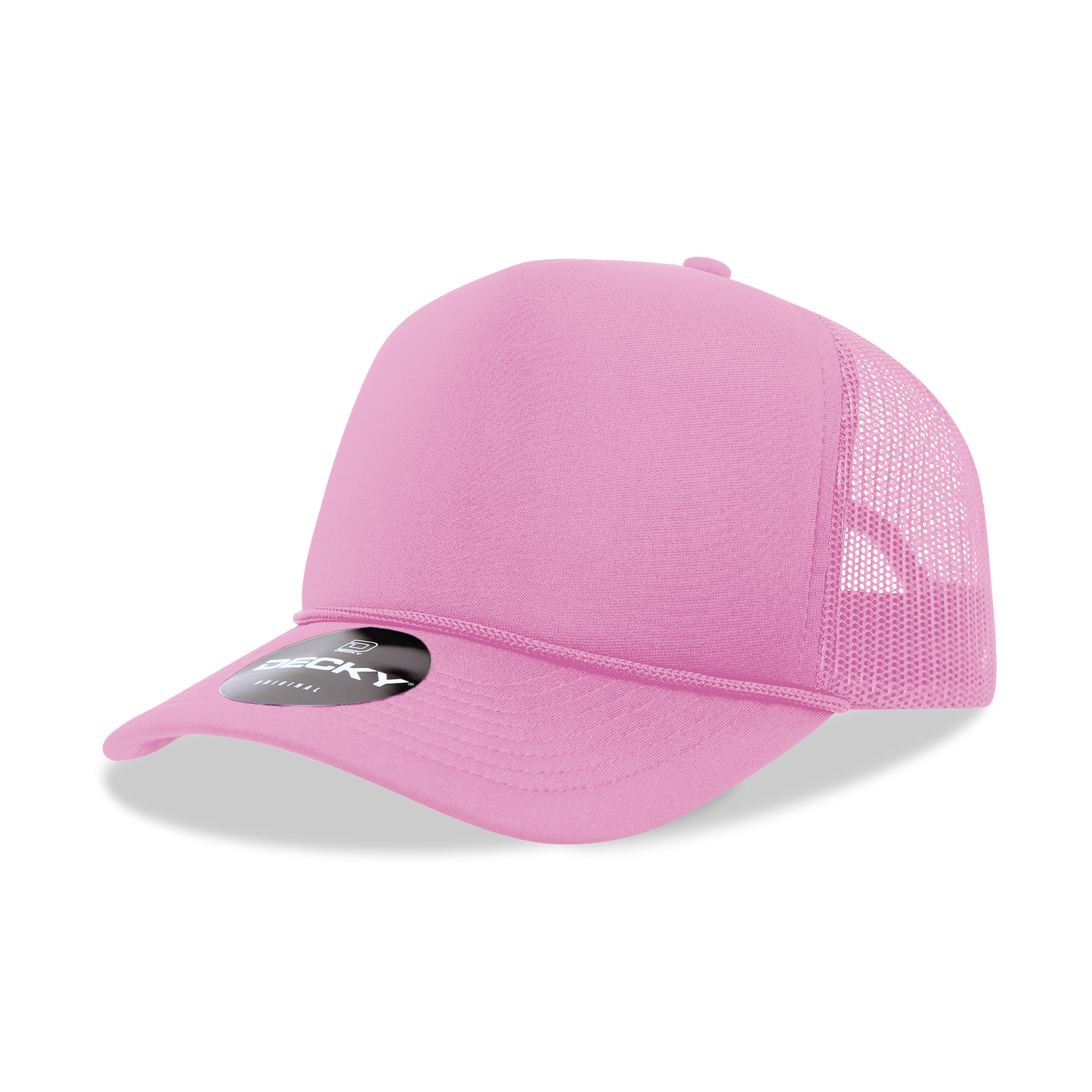 Decky 6025 - Mid Profile, 5 Panel Foam Trucker Hat - 6025: Black