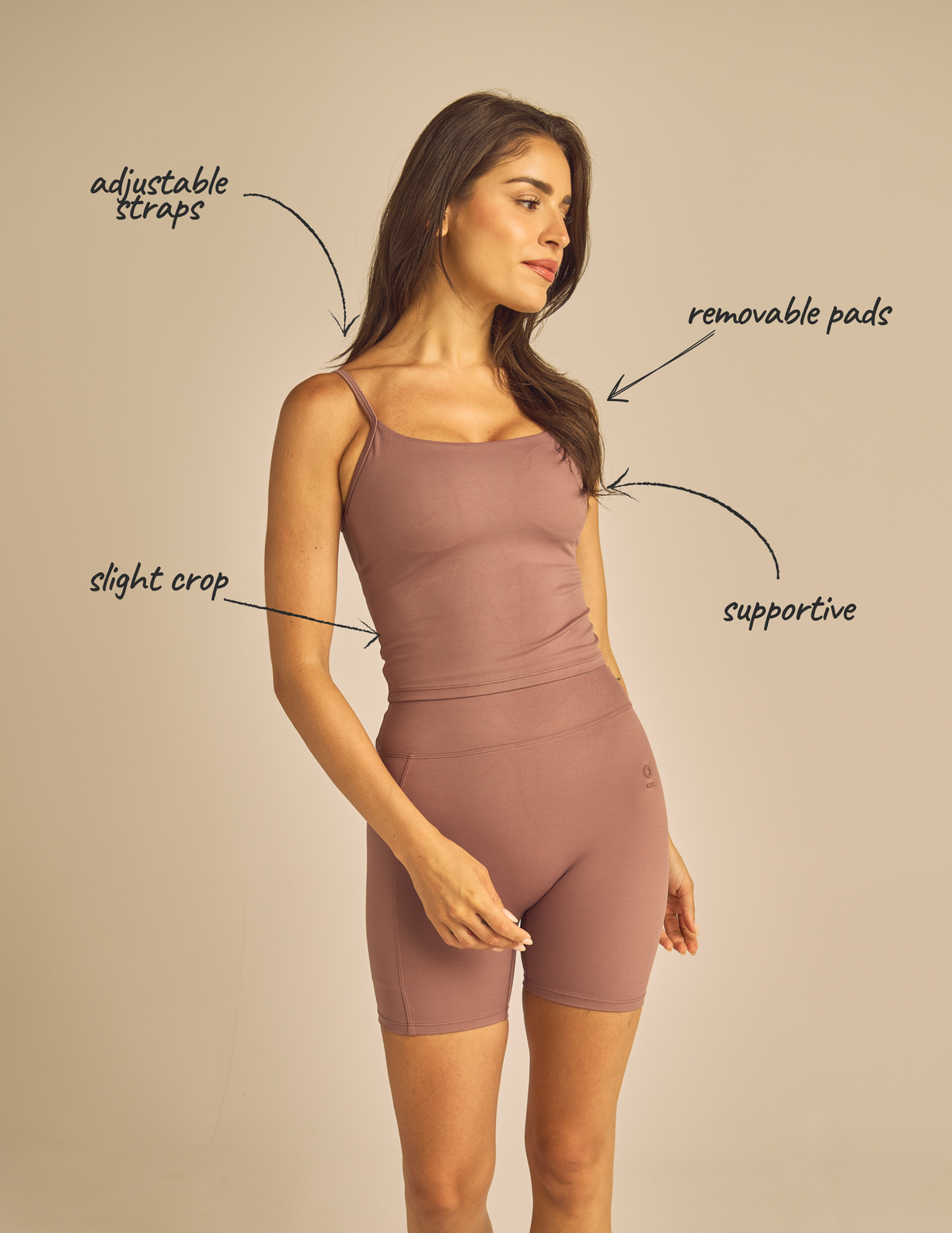 Luxe Compression Sports Tank: Mauve / L