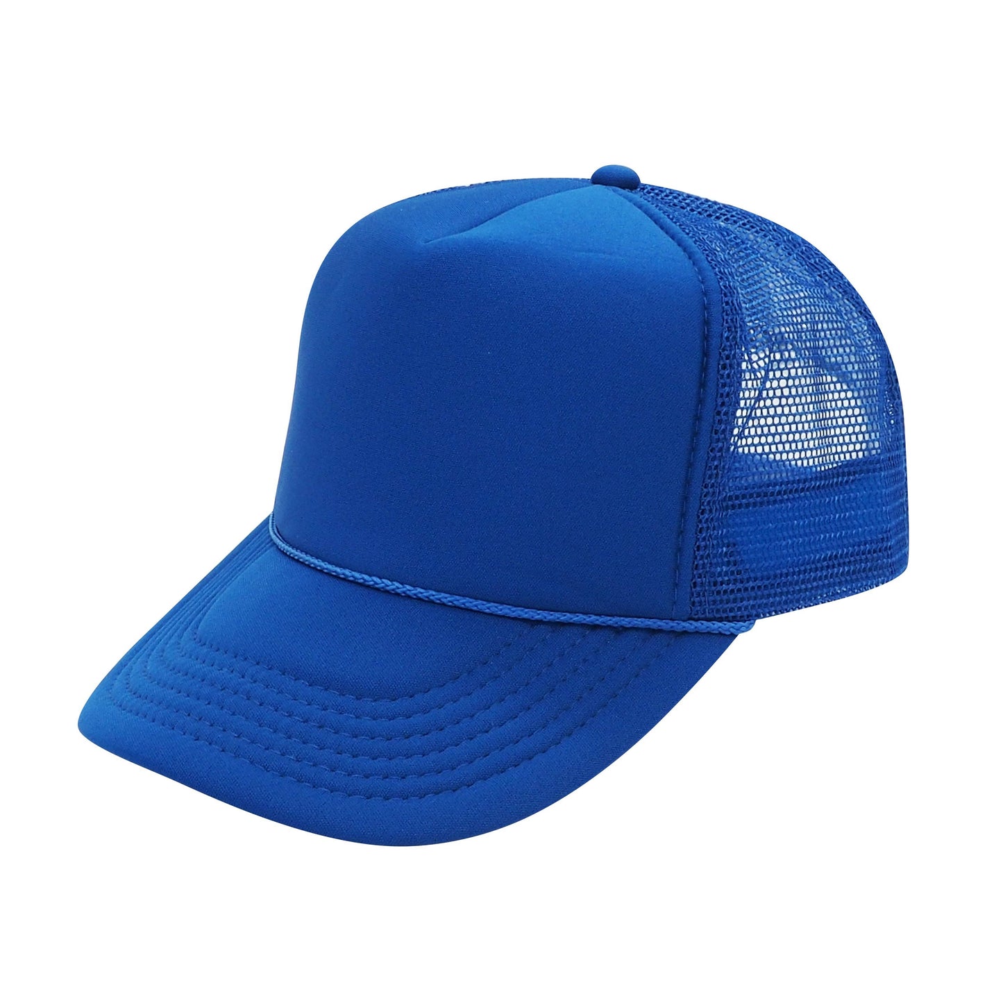 Nissun Classic Trucker Baseball Hats Caps Foam Mesh Blank Solid Two Tone Snapback Adult Youth: Royal